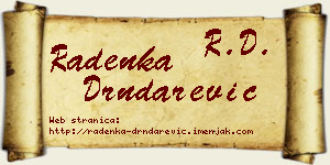 Radenka Drndarević vizit kartica
